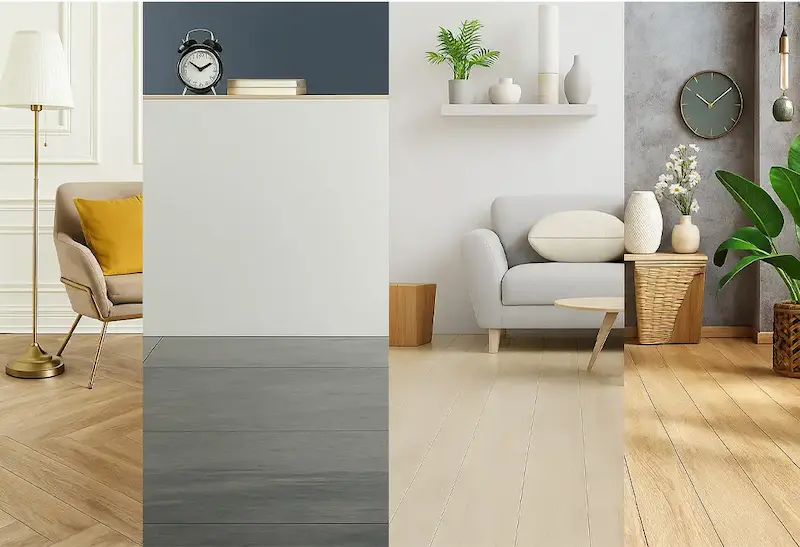 focus on flooring and walls